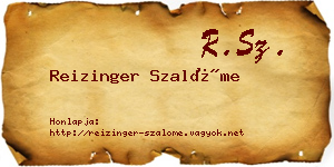 Reizinger Szalóme névjegykártya